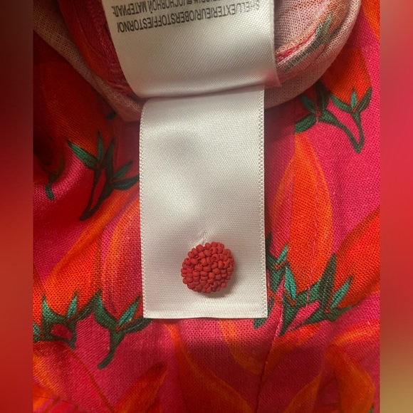 Farm Rio Red Pepper Jumpsuit, size L - Picture 7 of 9